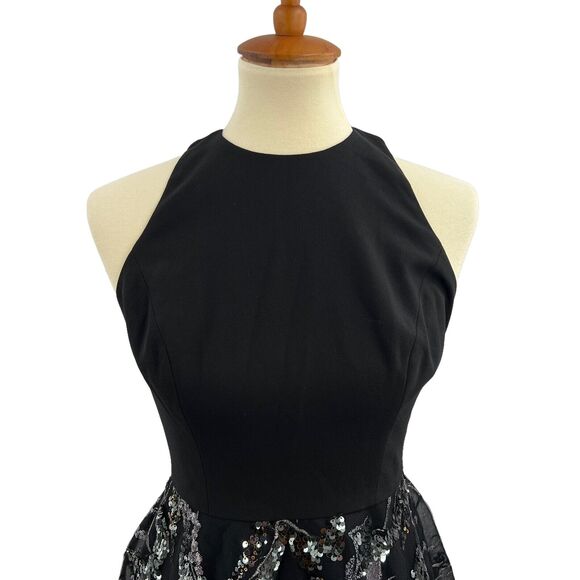 Dress The Population Sequined Open Back Dress Small New - Picture 3 of 8